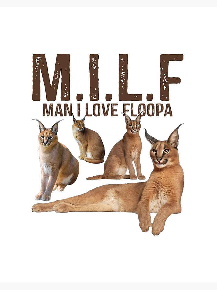 MILF - Man I Love Floppa - Big Floppa Funny Meme Design - Milf Man I Love  Floppa - Tapestry