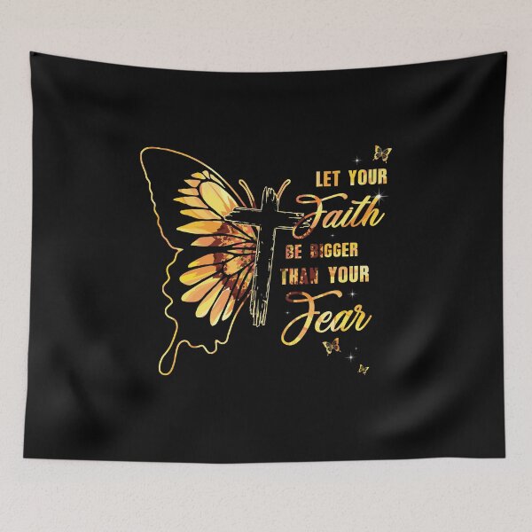 Item preview, Awesome Faith Cross Sunflower Shirt Let Faith Bigger Than Fear designed and sold by adsmod.