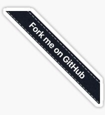 Fork me on Github Ribbon Black Sticker