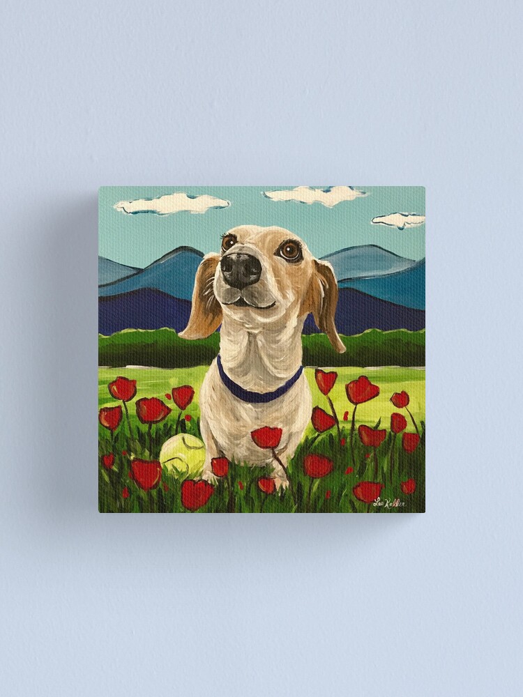 happy dog  ハンドメイドパステル画　絵画アート原画 原画】「トイプードル」 犬 動物 パステルアート かわいい