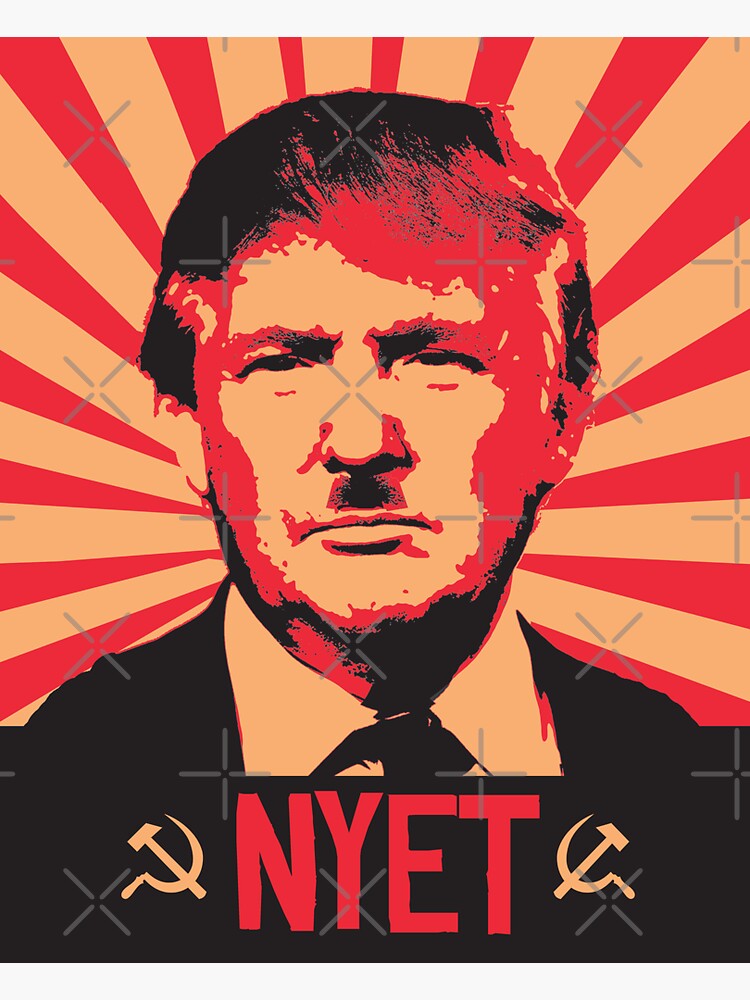 Thumbnail 3 von 3, Sticker, NYET, MEIN PRÄSIDENT designt und verkauft von partyfarty.