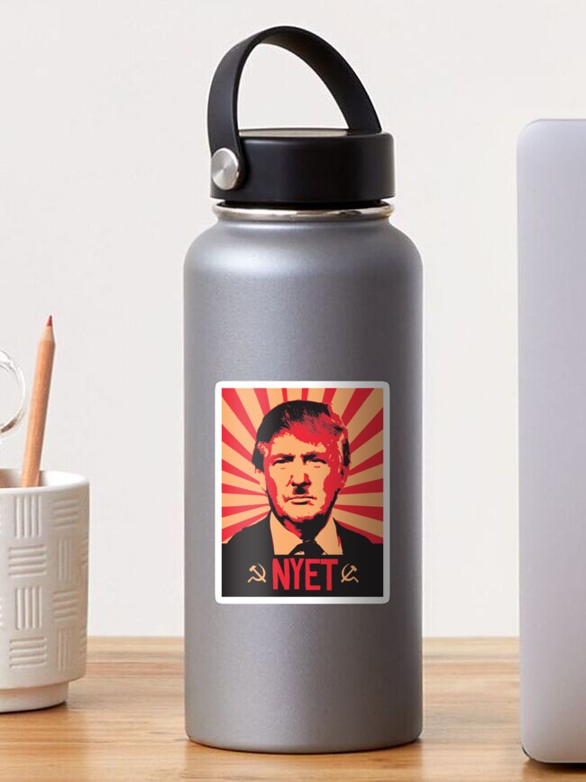 Thumbnail 1 von 3, Sticker, NYET, MEIN PRÄSIDENT designt und verkauft von partyfarty.