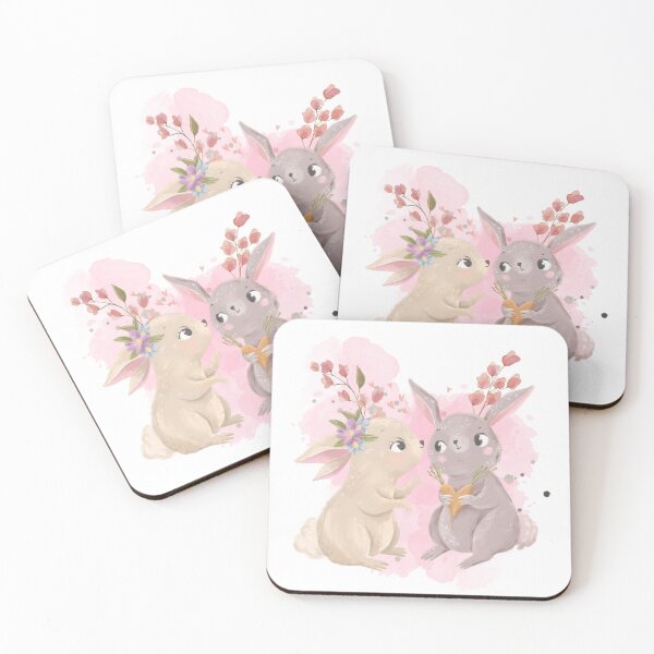 Item preview, Cute Watercolor Bunny Lovers designed and sold by mschubbybunny.