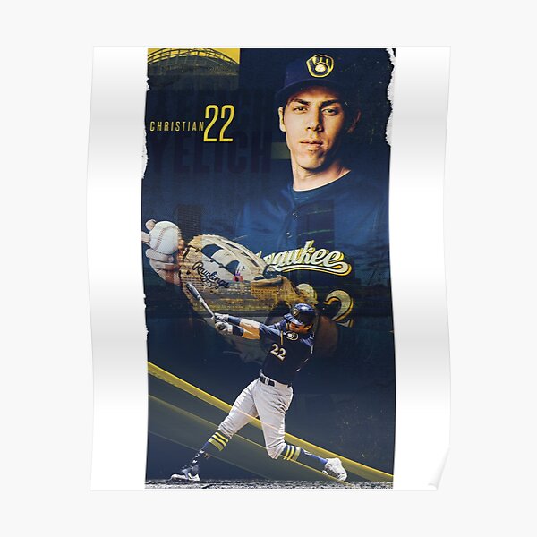 Men's Brew Crew Christian Yelich #22 Hader #71 Milwaukee Brew Baseball  Jersey