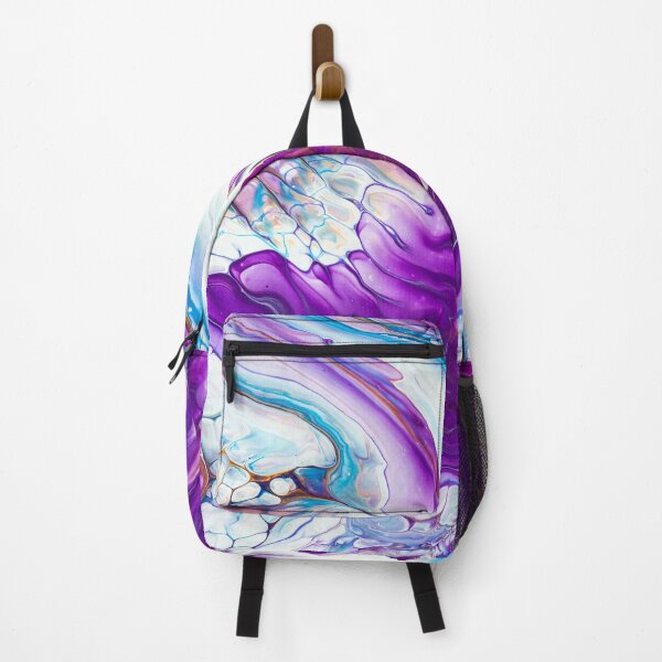 Item preview, Abstract Acrylic Fluid Painting Purple White Gold designed and sold by mhfoto.