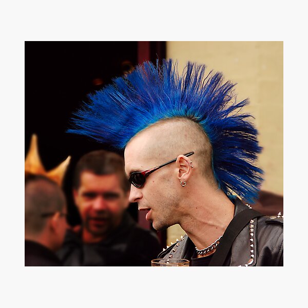 Blue rooster Photographic Print