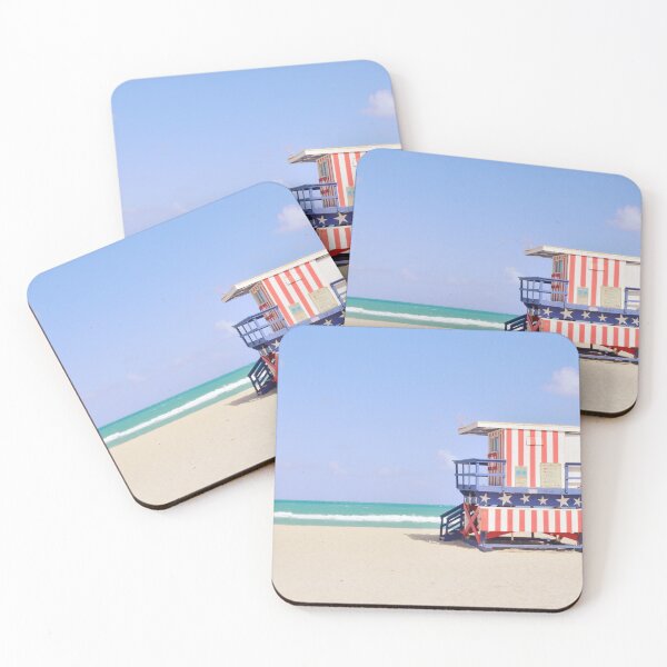 Item preview, Miami Summer Vibes in Empty Sunny Beach - Travel Photography in Florida designed and sold by CarolinaReina.
