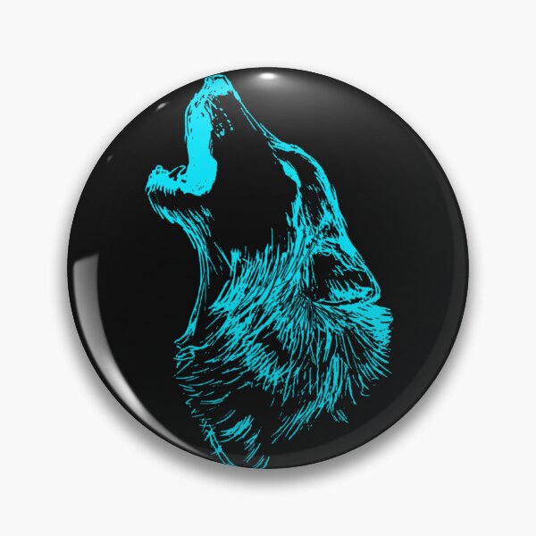 Artikelvorschau, Heulender blauer Wolfsmond entworfen und verkauft von Makebashington.