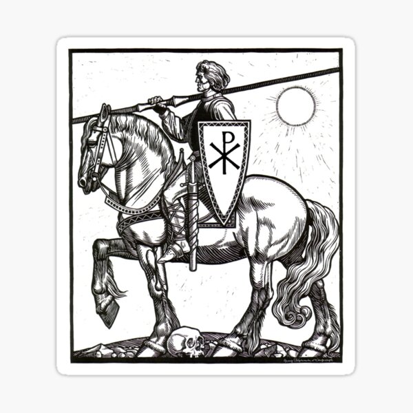 Item preview, Crusader Knight with Chi-Ro Shield designed and sold by GetWoke.
