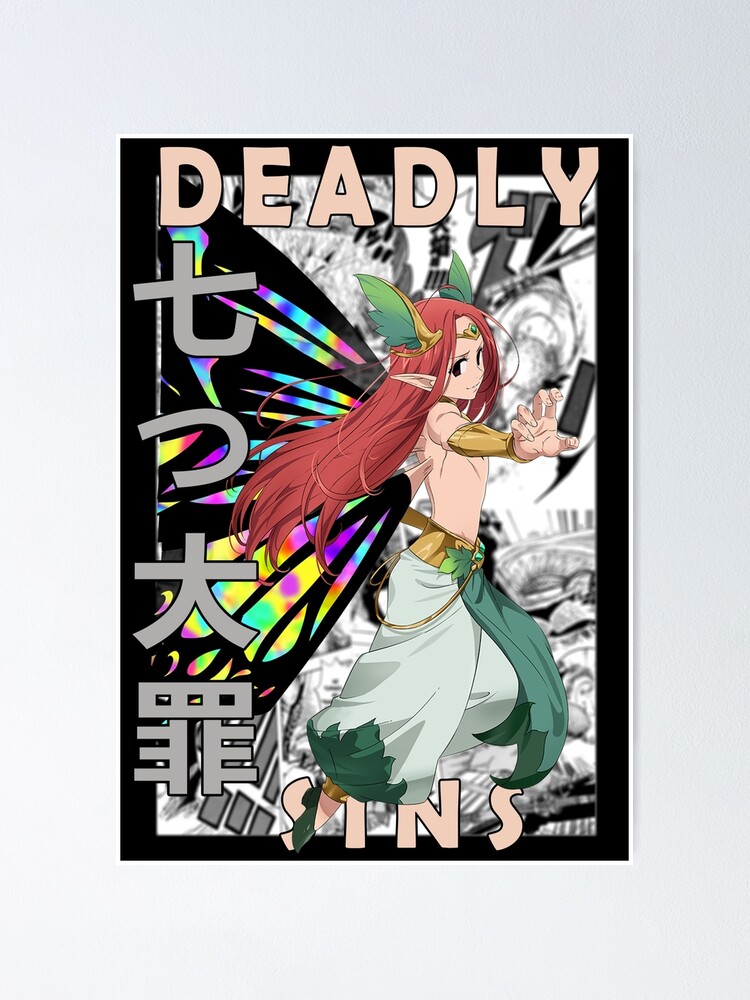 Póster «Gloxinia of Repose Los siete pecados capitales Nanatsu no Taizai  Diseño de estilo manga» de Animedesignshop | Redbubble