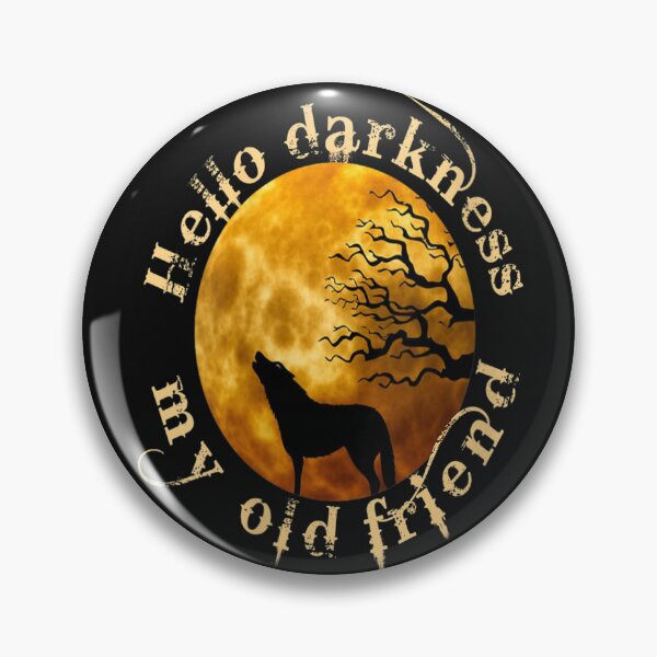 Item preview, Howling Moon Wolf Hello Darkness my old friend designed and sold by Makebashington.