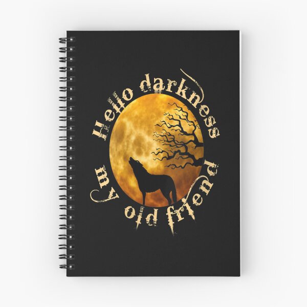 Item preview, Howling Moon Wolf Hello Darkness my old friend designed and sold by Makebashington.