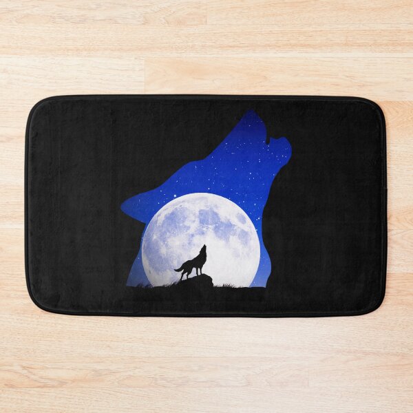 Artikelvorschau, Heulender Wolf-Liebhaber-Wolf-Mond-Gebirgswolf-Schattenbild entworfen und verkauft von Makebashington.