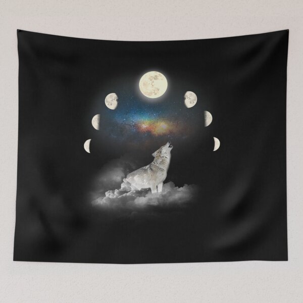 Item preview, Howling Wolf Lunar Moon Phase designed and sold by leshiarivers.