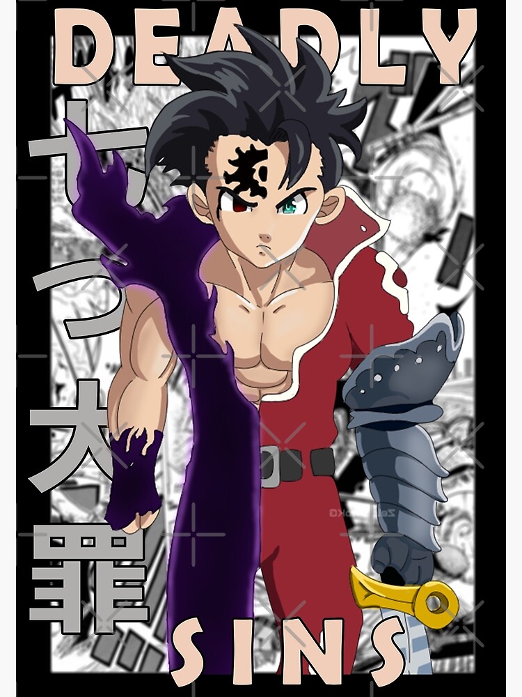 Zeldris Of Piety The Seven Deadly Sins Nanatsu No Taizai Manga Style Design Poster For Sale By 
