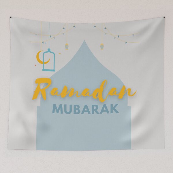 Item preview, Happy Ramadan Mubarak Blue and Gray 2022 - رمضان مبارك designed and sold by Levated.
