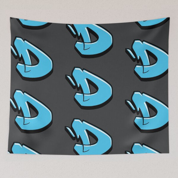 Item preview, Graffiti Letter D (Blue) designed and sold by NameGraffiti.