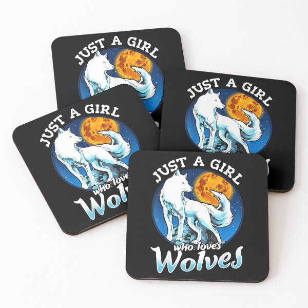 Item preview, Just A Girl Who Love Wolves White Wolf Moon designed and sold by leshiarivers.