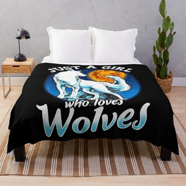 Item preview, Just A Girl Who Love Wolves White Wolf Moon designed and sold by leshiarivers.
