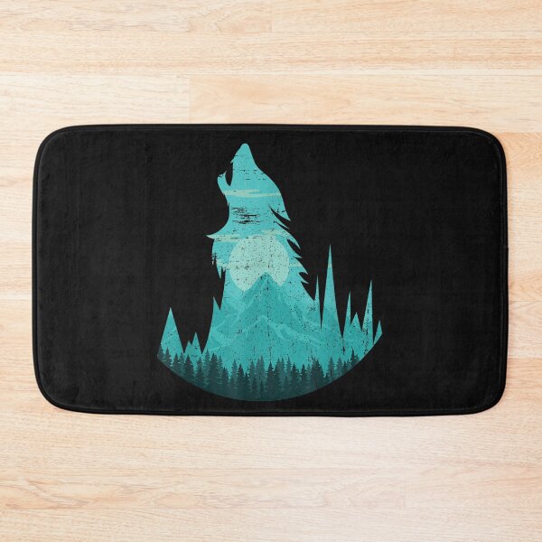 Item preview, Lone Wolf Howling - Silhouette Mountains Moon - Animals designed and sold by Makebashington.