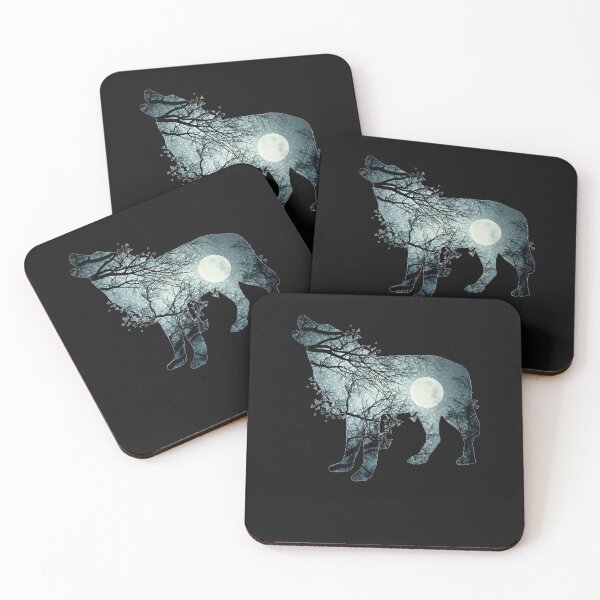Item preview, Lonely Howl of the Dire Wolf Full Moon Silhouette designed and sold by Makebashington.