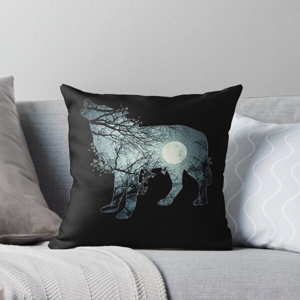 Item preview, Lonely Howl of the Dire Wolf Full Moon Silhouette designed and sold by Makebashington.