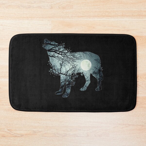 Item preview, Lonely Howl of the Dire Wolf Full Moon Silhouette designed and sold by Makebashington.