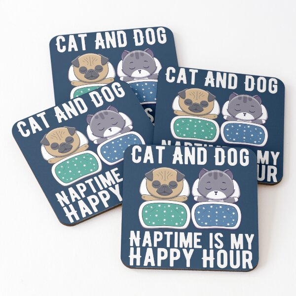 Item preview, Cat and dog naptime is my happy hour  designed and sold by Hoetoons.