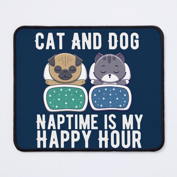 Item preview, Cat and dog naptime is my happy hour  designed and sold by Hoetoons.