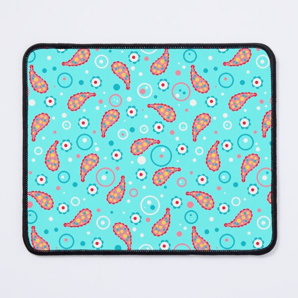Item preview, Turquoise paisley with circles and dots. designed and sold by SandraPDesigns.