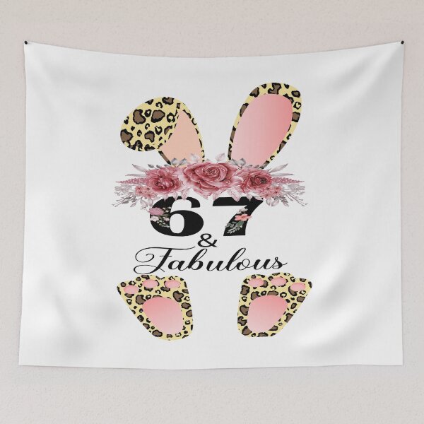Item preview, 67 & Fabulous 67 Year Old Vintage Floral 1955 67th Birthday Gift designed and sold by xteamdesign.