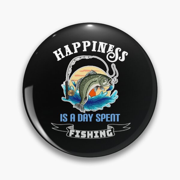 Item preview, Happiness is a day spent fishing. designed and sold by Umiska.