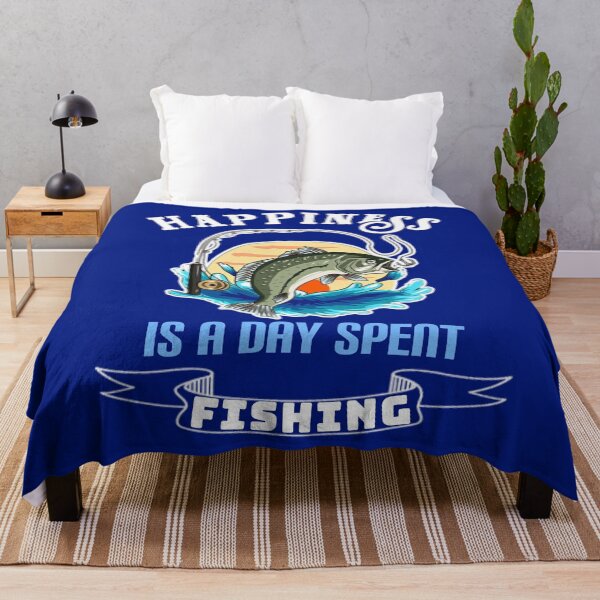 Item preview, Happiness is a day spent fishing. designed and sold by Umiska.
