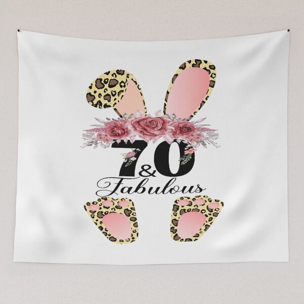 Item preview, 70 & Fabulous 70 Year Old Vintage Floral 1952 70th Birthday Gift designed and sold by xteamdesign.