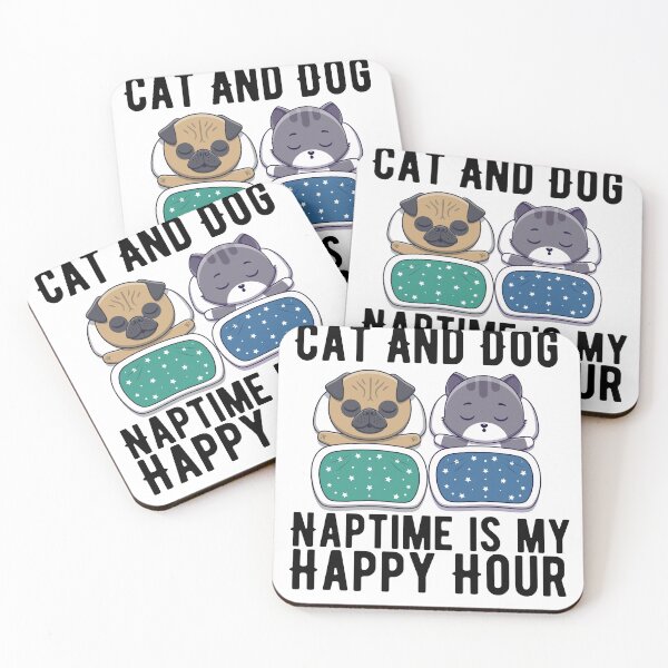 Item preview, Cat and dog naptime is my happy hour  designed and sold by Hoetoons.