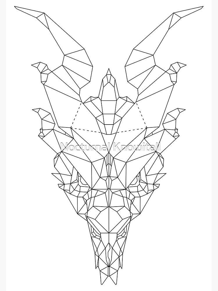 &ldquo;Geometric Dragon&rdquo; Art Print by n-knowitall | Redbubble