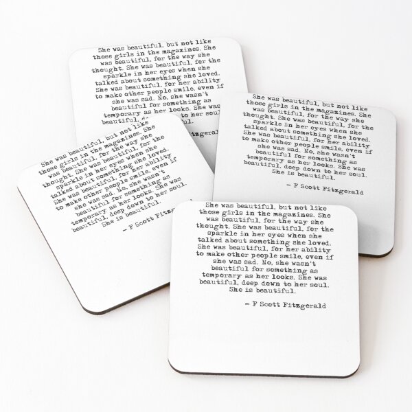 Item preview, She was beautiful - F Scott Fitzgerald Classic designed and sold by BruceGoods.