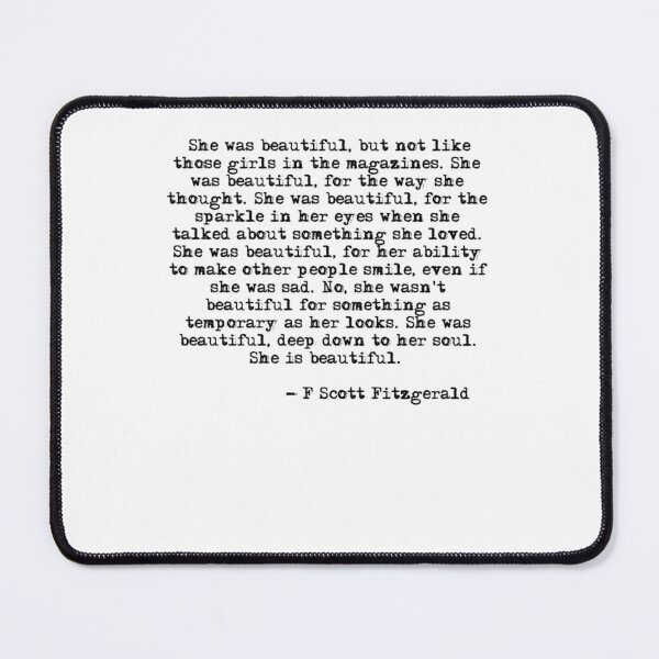 Item preview, She was beautiful - F Scott Fitzgerald Classic designed and sold by BruceGoods.