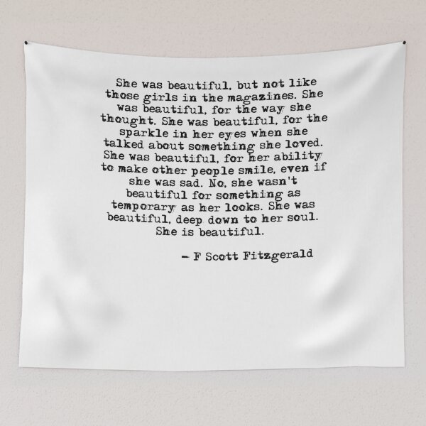 Item preview, She was beautiful - F Scott Fitzgerald Classic designed and sold by BruceGoods.