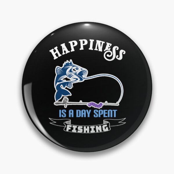 Item preview, Happiness is a day spent fishing. designed and sold by Umiska.