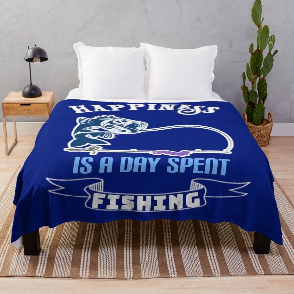 Item preview, Happiness is a day spent fishing. designed and sold by Umiska.