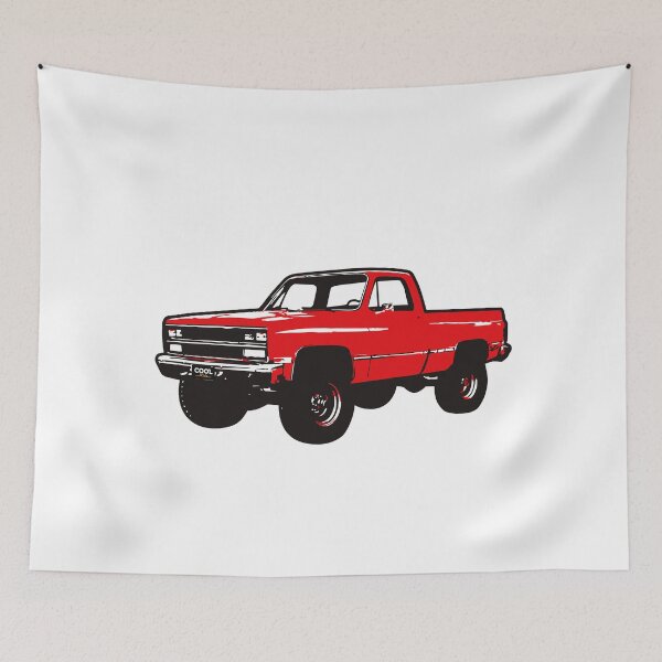 Item preview, Red 80s 4x4 C Truck designed and sold by CoolRide.