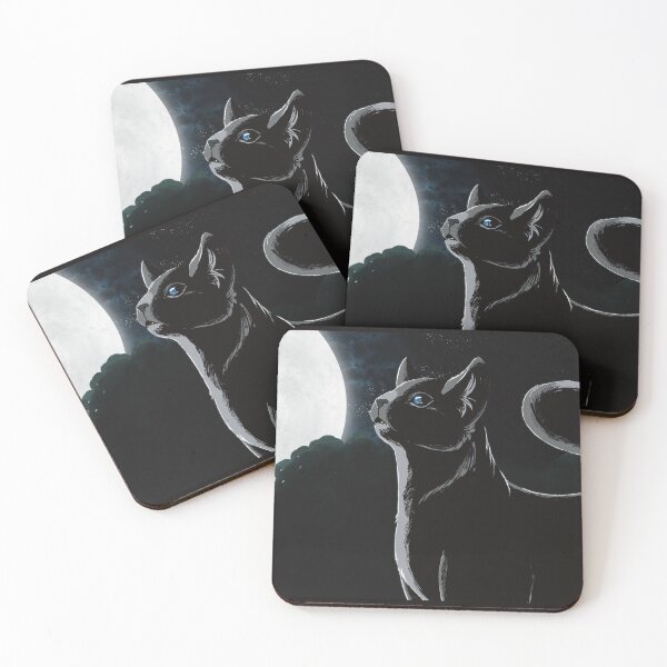 Item preview, Gray cat under a shining moon designed and sold by Kristoffersson.
