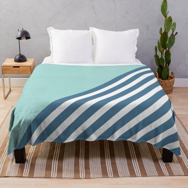 Item preview, Color Block & Stripes Geometric Print, Turquoise and Teal designed and sold by meggydesigns.