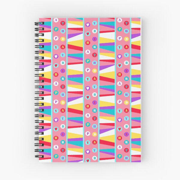 Item preview, Pink, turquoise, yellow, Happy Birthday fun geometric, designed and sold by SandraPDesigns.