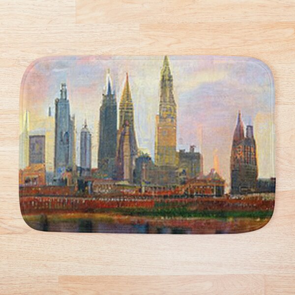 Item preview, Oil painting of Harrisburg Skyline by AI. - US Cityscape designed and sold by AIArtWizard ⭐⭐⭐⭐⭐.
