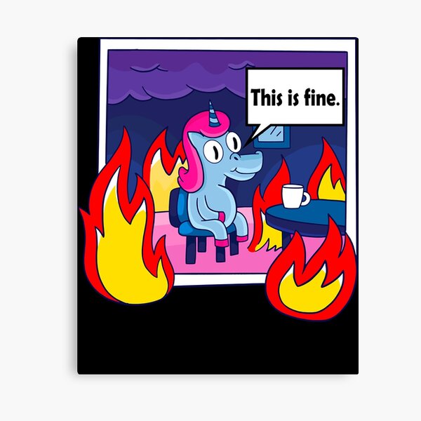 This is fine dog meme Framed Art Print by Camivg