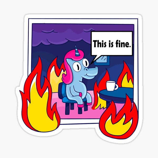 This Is Fine Meme Dog Stickers for Sale