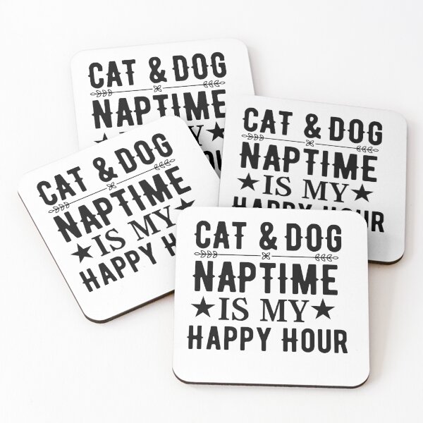 Item preview, Cat and dog naptime is my happy hour  designed and sold by Hoetoons.