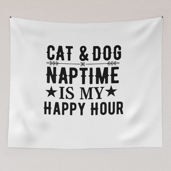 Item preview, Cat and dog naptime is my happy hour  designed and sold by Hoetoons.